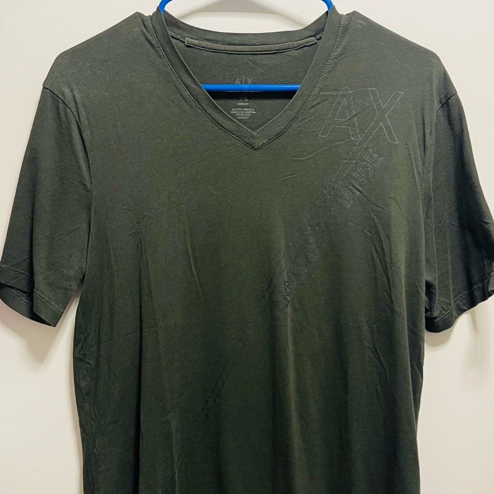 A/X Armani Exchange Dark Green V-Neck Tee